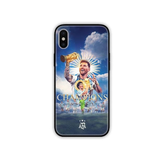 Lionel Messi World Champions iPhone Case